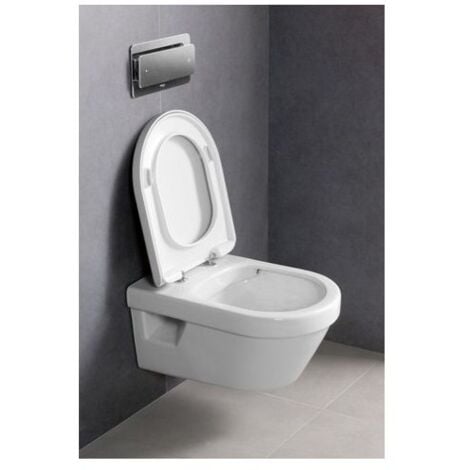 Villeroy & Boch Tiefspül-WC spülrandlos Architectura 370x530x325mm Oval wandhängend Abgang waagerecht Direct-Flush, Weiß Alpin