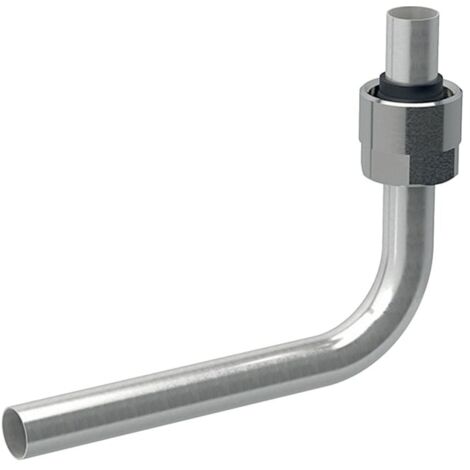 Geberit Metallrohr-Passbogen 90 Grad mit Anschlussverschraubung für Eurokonus CW024A, d 15mm, vernickelt