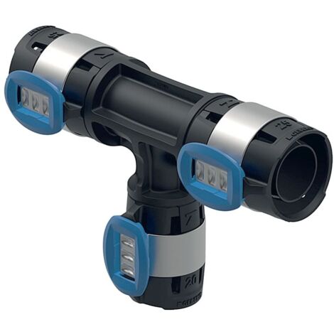 Geberit FlowFit T-Stück reduziert, D 20mm, D1 16mm, D2 16mm, PPSU, 620101001
