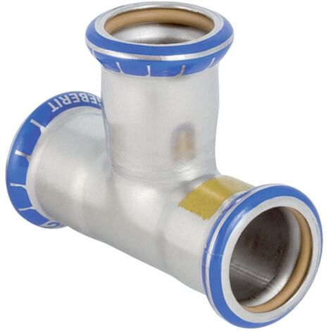 Geberit Mapress Edelstahl T-Stück egal, Gas, d 42mm (1/5)