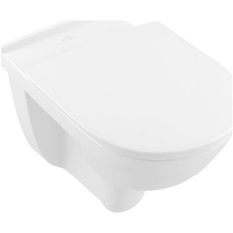Villeroy & Boch Tiefspül-WC ViCare spülrandlos ViCare 360x595x404mm Oval wandhängend Abgang waagerecht Direct-Flush, Weiß Alpin