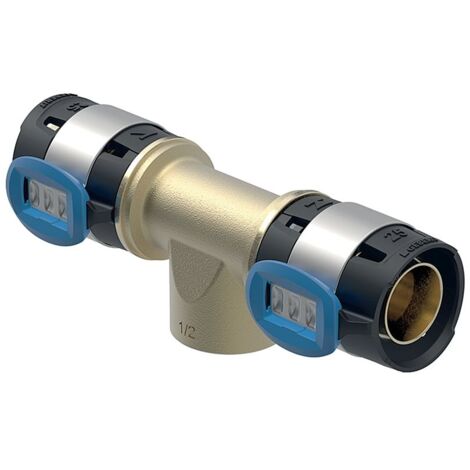 Geberit FlowFit T-Stück 620150001 DN 12/15/12, Ø 16 mm, Rp 1/2, mit Innengewinde (1/5)