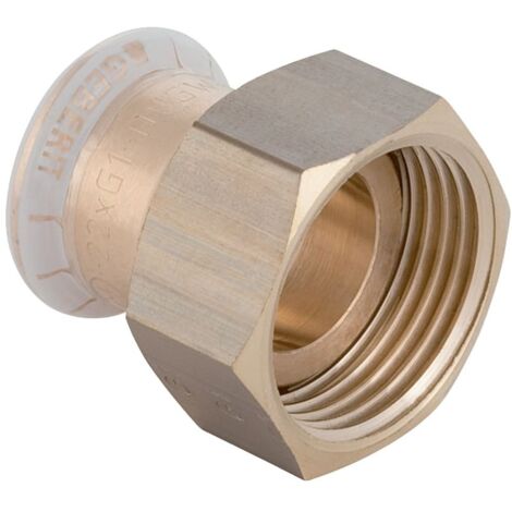 Geberit Mapress Kupfer Übergang mit Überwurfmutter, D 22mm, ID 26mm, G 1 1/4", Rotguss bleifrei (1/5)