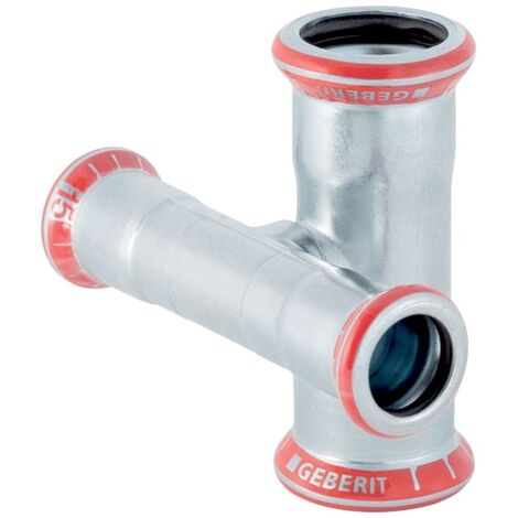 Geberit Mapress C-Stahl Kreuzstück reduziert, abgesetzt, d 28mm, d1 18mm