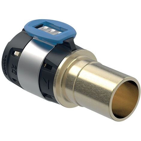 Geberit FlowFit Übergang auf Mapress, mit Einschubende, D 20mm, D1 15mm, Rotguss bleifrei (1/5)