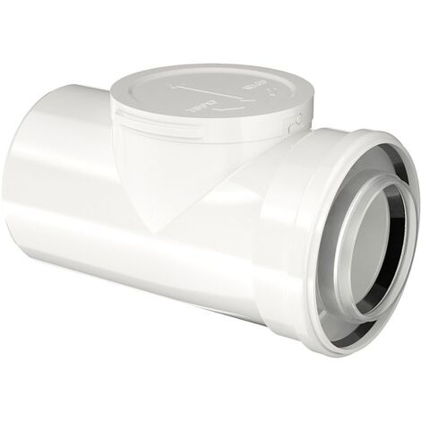 Buderus Luft-/Abgasrohr konzentrisch mit Prüföffnung - Ø 80/125 mm - L 250 mm - weiß - 7738112666