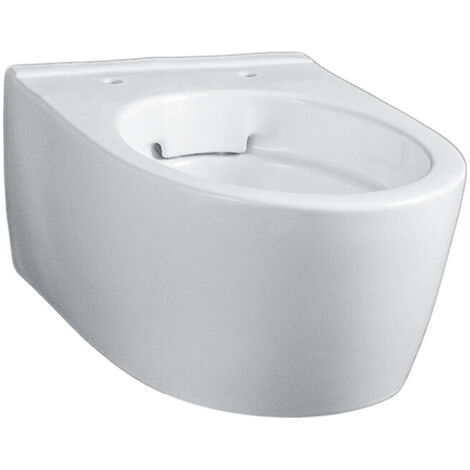 Geberit iCon Wand-WC Tiefspüler, verkürzte Ausladung, geschlossene Form, Rimfree Tiefe 49cm, Weiß/KeraTect