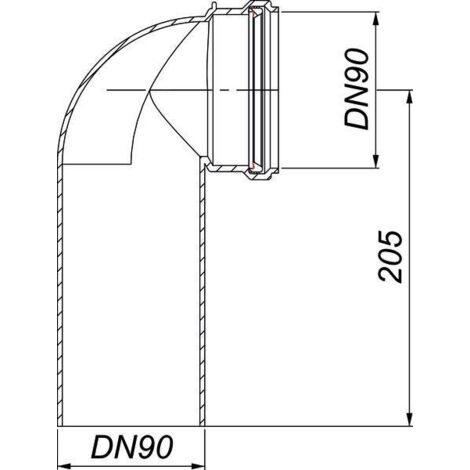 WC-Umlenkbogen DN 90/110 - Flexible Ablaufleitung Für Wand-WC