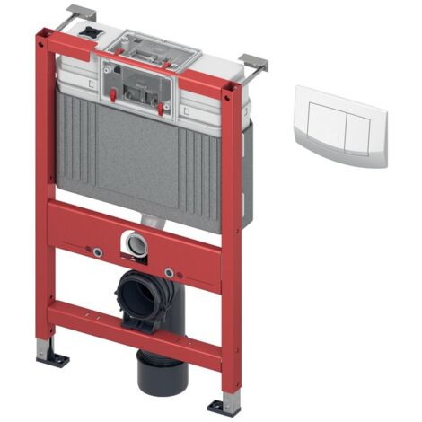 Tece base WC-Set mit Uni-Spülkasten inklusive Ambia WC-Betätigungsplatte Bauhöhe 820mm, Weiß