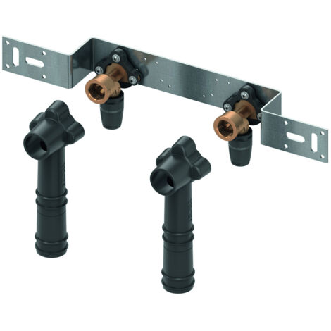 Tece logo-Push Montageeinheit mit Wandscheiben 150mm Dimension 16mm x Rp 1/2", Rotguss/Siliziumbronze (1/3)