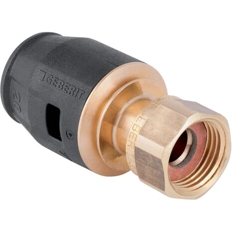 Geberit bergang PushFit d 20mmxG 1/2, m Überwurfmutter, Rotguss (1/5)