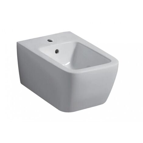Geberit iCon Square Wandbidet geschlossene Form, Tiefe 54cm, Überlauf sichtbar, Weiß/KeraTect (1/5)