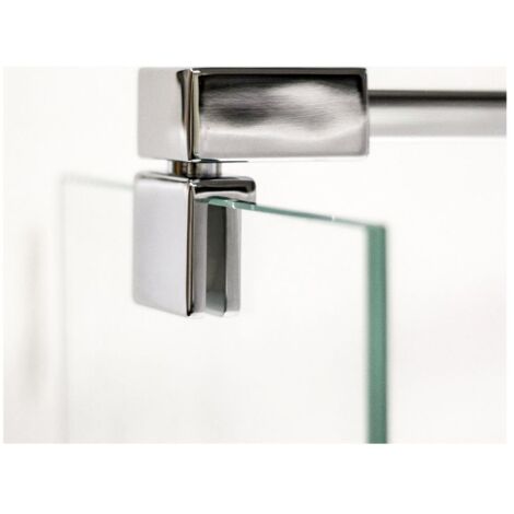 Breuer Europa Design Seitenwand 900mm Klarglas inklusive CER+ Antikalk. Anschlag links für Drehtür Typ 1260, Alu. Chromeffekt