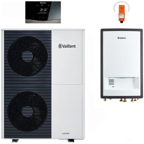 Vaillant aroTHERM Split Wärmepumpen-Paket 4.0104 VWL 105/5 AS S2, 9,70kW bei A7/W35, R290, mit sensoCOMFORT