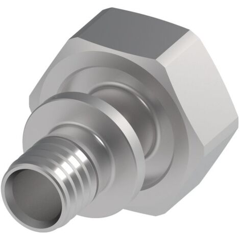 Tece flex Eurokonusverschraubung 3/4" Dimension 16mm mit Flex Pressanschluss vernickelt