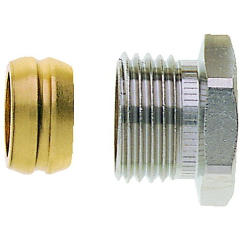 IMI Heimeier Klemmverschraubung vernickelt für Kupfer- und Stahlrohr 12mm und Rp 3/8 Innengewinde