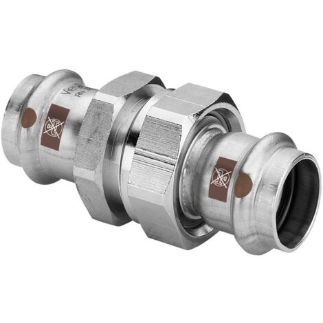 Viega Temponox Verschraubung mit SC-Contur 1760, flachdichtend, d. 35mm, Stahl nichtrostend (1/2)