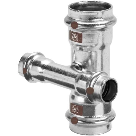 Viega Kreuzstück mit SC Temponox 1748 in 18x15mm Stahl nichtrostend (1/2)