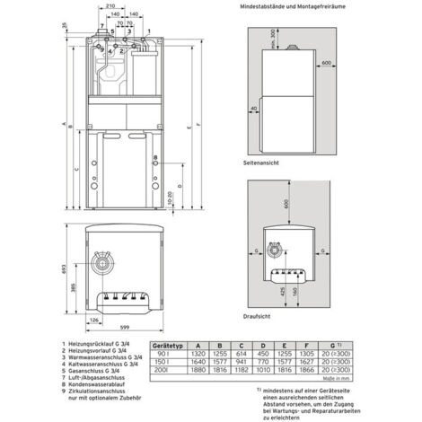 Vaillant ecoCOMPACT VSC 206/4-5 150 Kompaktgerät Brennwert 4-21kW LL-Gas