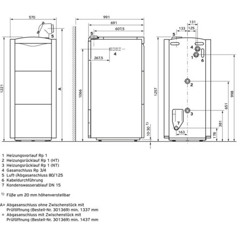 Vaillant ecoVIT exclusiv VKK 226/4 Gas-Brennwertkessel 23,5kW LL-Gas, 105 Prozent bei 60/40 Grad C