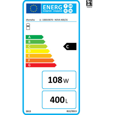 Remeha Solarspeicher RemaSol ER343, Nova 400/2 S, 400l, Weiß/Grau