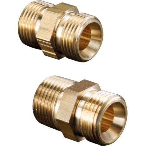 Oventrop Ofix-Oil Doppelnippel 3/8" Außengewinde mit Innenkonus x 1/4" Außengewinde