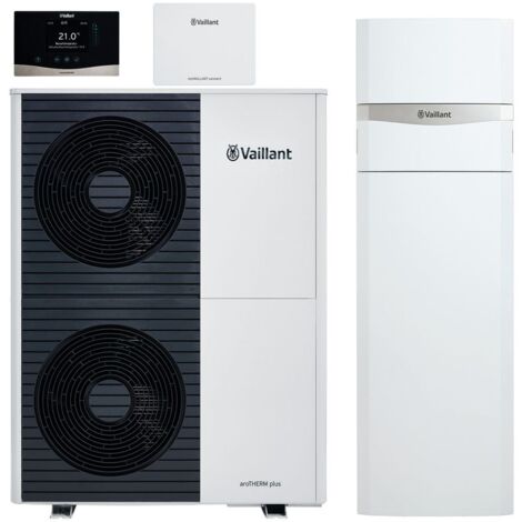 Vaillant aroTHERM plus Wärmepumpen-Paket 4.3209 VWL 105/6A S2, 8,1kW bei A7/W35, R290, mit uniTOWER plus VIHQW190
