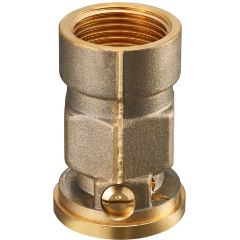 Oventrop SVI Sperrventil DN 32 G 1 1/4" Innengewinde, G 2" Innengewinde Überwurfmutter PN 10, Messing
