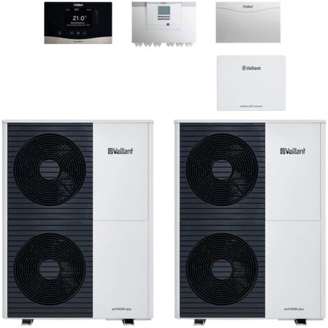 Vaillant aroTHERM plus Wärmepumpen-Paket 4.3505 2er Kaskade VWL 105/6 A S2, 8,1kW bei A7/W35, R290