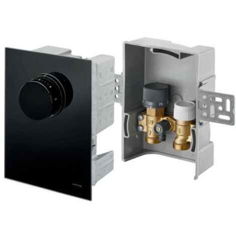 Oventrop Unibox T-RTL Thermostat, RTL, Schwarzes Echtglas