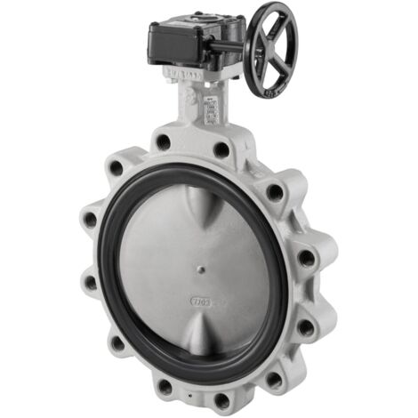 Oventrop Mittelflansch Absperrklappe mit Getriebe PN 16 EPDM Dichtung, DN 100