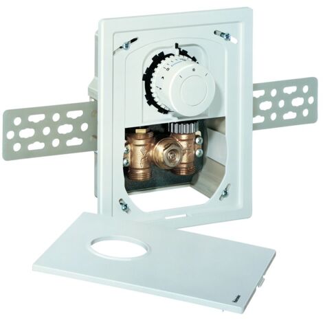 IMI Heimeier Unterputz-Kasten Multibox F, mit Thermostatventil, Einbautiefe 60mm, Anschluss G 3/4", Weiß (1/3)