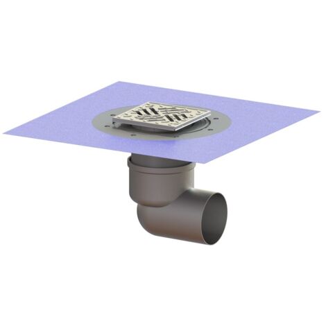 Kessel Ferrofix Boden-/Deckenablauf DN 100 System 125 Variofix, Schlitzrost, Auslauf seitlich (1/2)