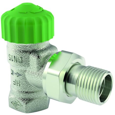 IMI Heimeier Thermostat-Ventilunterteil Eclipse 300, Eckform, DN 15, mit automatischer Durchflussregelung, f. große Heizkörper