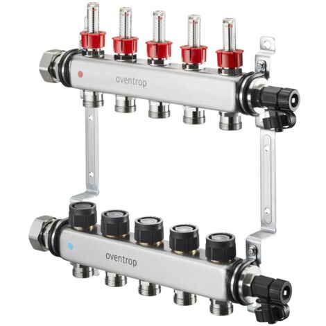 Oventrop Multidis SF Edelstahl-Verteiler 1 für 3 Heizkreise, 0-5 l/min