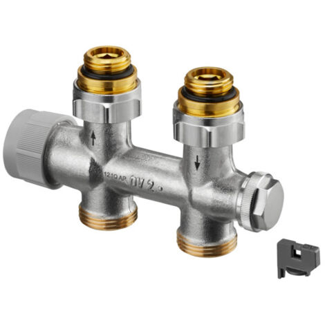 Oventrop Multiblock TQ Anschlussarmatur Durchgangsausführung, Rp 1/2" Außengewinde, mit Q-Tec (1/2)
