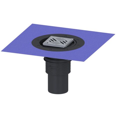 Kessel Boden-/Deckenablauf Practicus DN 100 Variofix Designrost, senkrecht