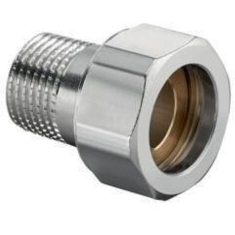 Oventrop Verschraubung, flachdichtend zum Heizkörper DN 15 1/2" Außengewinde und Überwurfmutter 3/4" Innengewinde