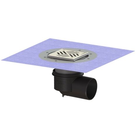 Kessel Boden-/Deckenablauf Ecoguss DN 100 Variofix Schlitzrost, seitlich (1/2)
