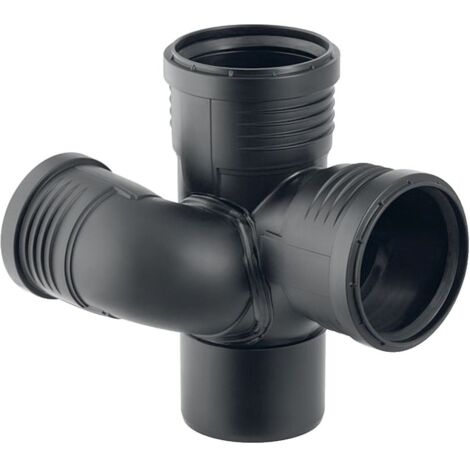 Geberit Silent-PP Schachtbogenabzweig 87,5 Grad Außendurchmesser rechts Außendurchmesser 90mm, D1 75mm, D2 90mm (1/5)