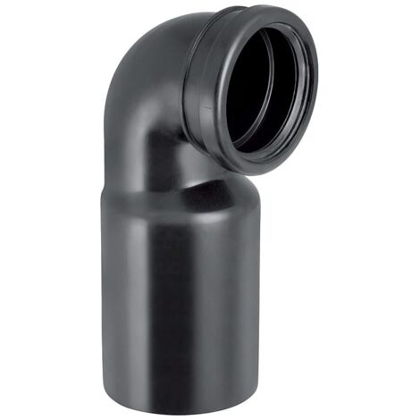 Geberit PE Anschlussbogen 90 Grad für Wand-WC, mit Erweiterung Außendurchmesser 90mm