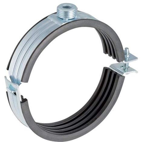 Geberit Silent db20 Rohrschelle 307812261 DN 70, gedämmt, mit Gewindemuffe M10/G 1/2, Stahl