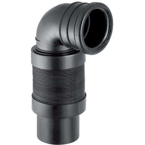 Geberit PE Anschlussbogen 90 Grad für WC, ausziehbar Außendurchmesser 110mm