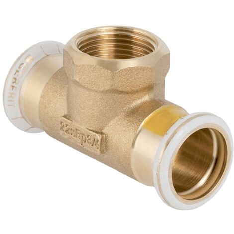 Geberit Mapress Kupfer T-Stück mit Innengewinde Gas CW602N, d 22mm, Rp 3/4″, d1 22mm (1/5)