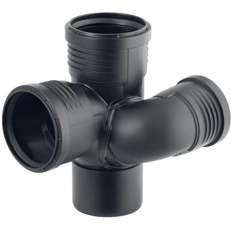 Geberit Silent-PP Schachtbogenabzweig 87,5 Grad links d 110mm, d1 75mm, d2 110mm (1/5)