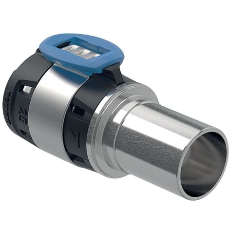 Geberit FlowFit Übergang auf Geberit Mapress, mit Einschubende d 16mm, d1 15mm, Edelstahl 1,4401 (1/5)