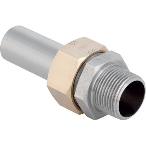 Geberit Mapress Edelstahl Übergangsverschraubung mit Außengewinde und Einschubende d 18mm, R 1/2″