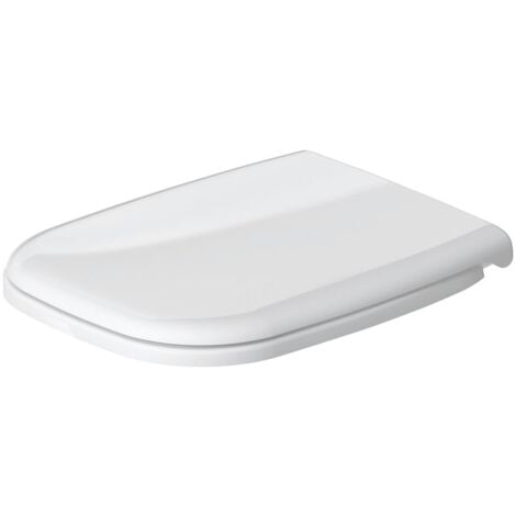 Duravit D-Code WC-Sitz Weiß Hochglanz 360x40x430mm, ohne Absenkautomatik, Edelstahl-Scharniere