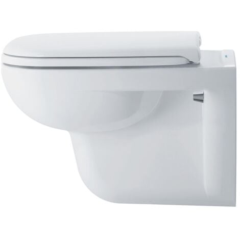 Duravit D-Code WC-Sitz Weiß Hochglanz 360x40x430mm, ohne Absenkautomatik, Edelstahl-Scharniere