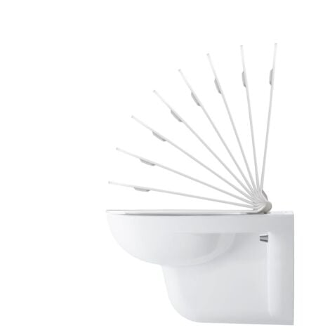 Duravit D-Code WC-Sitz Weiß Hochglanz 360x40x430mm, ohne Absenkautomatik, Edelstahl-Scharniere